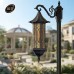 چراغ تکشاخه چتری شش ضلعی بلند طرحدار- کد : 96201 & chbt5612