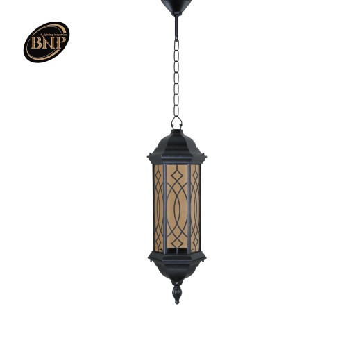 چراغ آویز شش ضلعی بلند طرحدار- کد : bt56101