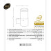 چراغ دیواری یک طرفه وندا- کد: 4401